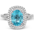 Load image into Gallery viewer, Simon G. 18K White Gold Blue Paraiba Tourmaline and Diamond Ring
