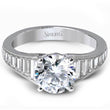 Load image into Gallery viewer, Simon G. 18K White Gold Diamond Baguette Engagement Ring
