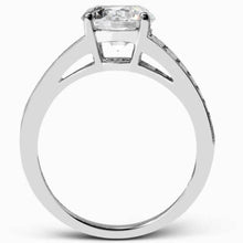 Load image into Gallery viewer, Simon G. 18K White Gold Diamond Baguette Engagement Ring
