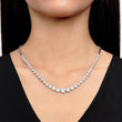 Load image into Gallery viewer, Simon G. 18K White Gold Graduating Pave Diamond Riviera Necklace
