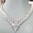 Load image into Gallery viewer, Simon G. 18K White Gold Graduating Pear shaped Diamond Necklace
