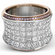 Load image into Gallery viewer, Simon G. 18K White &amp; Rose Gold Diamond &quot;Simon Set&quot; Right Hand Ring
