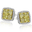 Load image into Gallery viewer, Simon G. 18K White &amp; Yellow Gold Yellow Diamond Cluster Earrings
