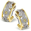 Load image into Gallery viewer, Simon G. 18K Yellow and White Gold Diamond Flower Earrings
