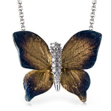 Load image into Gallery viewer, Simon G. 18K Yellow Gold Organic Allure Diamond Butterfly Pendant

