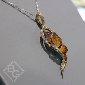 Simon G. 18K Yellow Gold Organic Allure Diamond Butterfly Pendant