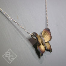 Load image into Gallery viewer, Simon G. 18K Yellow Gold Organic Allure Diamond Butterfly Pendant
