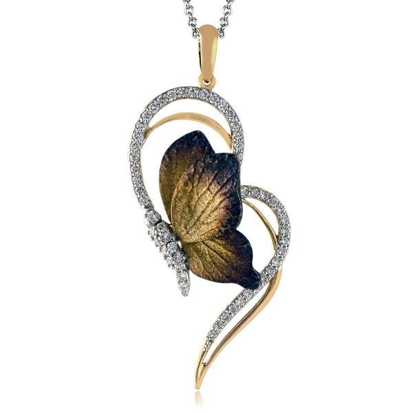 Butterfly Diamond Pendant Necklace in Rose Gold – Bailey's Fine Jewelry