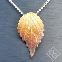 Load image into Gallery viewer, Simon G. 18K Yellow Gold Organic Allure Diamond Leaf Pendant
