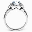 Load image into Gallery viewer, Simon G. 18Kt White Gold Split Shank Diamond Halo Engagement Ring
