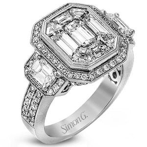 Simon G. 3.07 Carat Right Hand Halo Diamond "Mosaic" Ring