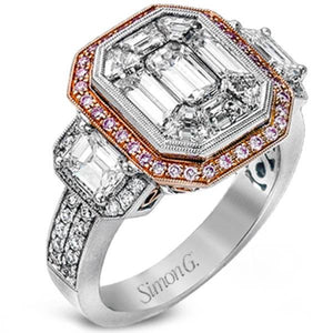Simon G. 3.07 Carat Right Hand Halo Diamond "Mosaic" Ring