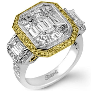 Simon G. 4.81 Carat Right Hand Halo Diamond "Mosaic" Ring