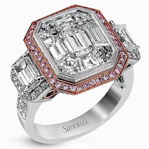 Simon G. 4.81 Carat Right Hand Halo Diamond "Mosaic" Ring