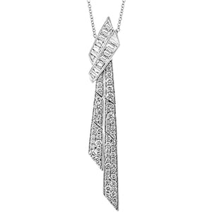 Simon G. Art Deco Ribbon Style Diamond Pendant