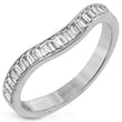 Load image into Gallery viewer, Simon G. Baguette Diamond Curved Wedding Ring
