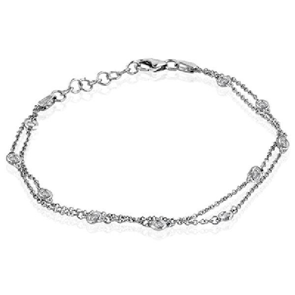Simon G. Bezel Set Diamond Chain Bracelet