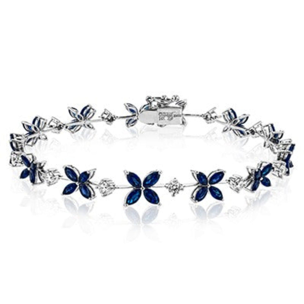Simon G. Blue Sapphire & Diamond Butterfly Bracelet