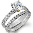 Load image into Gallery viewer, Simon G. Classic Prong Set Style Side Diamond Engagement Ring
