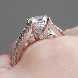 Simon G. Contemporary Cathedral Diamond Engagement Ring