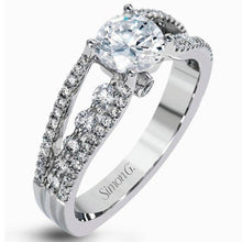Load image into Gallery viewer, Simon G. Contemporary Cathedral Tension Set Style Diamond Engagement Ring
