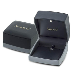 Simon G. Contemporary Style Oval Shaped Sapphire & Diamond Baguette Pendant