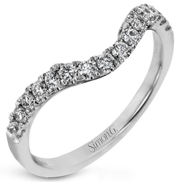 Simon G. Curved Diamond Wedding Ring