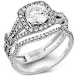 Load image into Gallery viewer, Simon G. Curved Prong Set Diamond Wedding Ring
