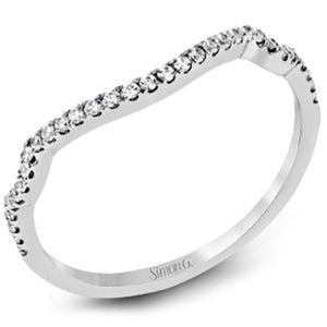 Simon G. Curved Prong Set Diamond Wedding Ring