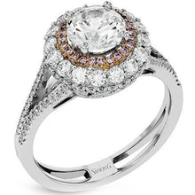 Load image into Gallery viewer, Simon G. Diamond Double Two Tone Halo Engagement Ring
