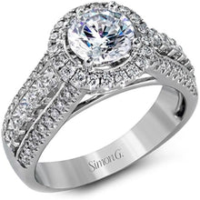 Load image into Gallery viewer, Simon G. Diamond Halo Round Cut Center Engagement Ring
