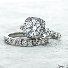 Load image into Gallery viewer, Simon G. Double Cushion Halo Diamond Engagement Ring
