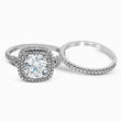 Load image into Gallery viewer, Simon G. Double Cushion Shaped Halo Split Shank Diamond Engagement Ring
