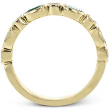 Load image into Gallery viewer, Simon G. Emerald and Diamond Stackable Ring
