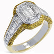 Load image into Gallery viewer, Simon G. Emerald Cut Mosaic Diamond Engagement Ring
