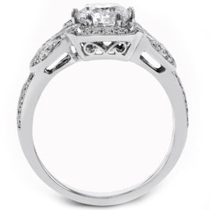 Simon G. Filigree Antique Style Diamond Engagement Ring