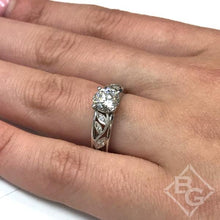 Load image into Gallery viewer, Simon G. Filligree Diamond Engagement Ring with Scrollwork Vine Design
