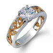 Load image into Gallery viewer, Simon G. Filligree Diamond Engagement Ring with Scrollwork Vine Design
