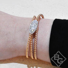 Load image into Gallery viewer, Simon G. Flexible Rose Gold Multi-Layer Pave Diamond Bangle

