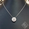 Load image into Gallery viewer, Simon G. Four Row Art Deco Style Diamond Halo Solitaire Pendant
