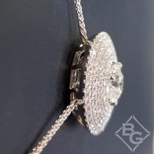 Load image into Gallery viewer, Simon G. Four Row Art Deco Style Diamond Halo Solitaire Pendant
