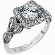 Load image into Gallery viewer, Simon G. Halo Vintage Inspired Filigree Diamond Engagement Ring
