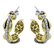 Load image into Gallery viewer, Simon G. High Polished Scalloped Diamond Hoop Earrings
