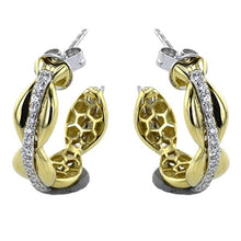 Load image into Gallery viewer, Simon G. High Polished Scalloped Diamond Hoop Earrings
