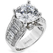 Load image into Gallery viewer, Simon G. Large Center Baguette Diamond Engagement Ring
