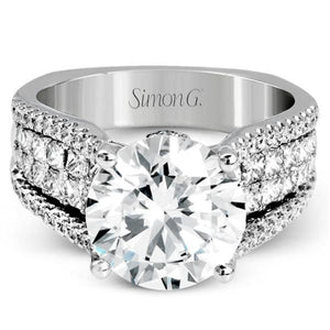 Simon G. Large Center "Cathedral Style" Diamond Engagement Ring