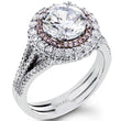 Load image into Gallery viewer, Simon G. Large Center Diamond Double Halo Engagement Ring
