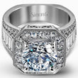 Load image into Gallery viewer, Simon G. Large Center Halo Diamond Engagement Ring
