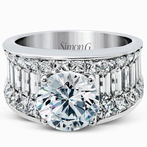 Simon G. Large Center "Simon Set" Diamond Engagement Ring