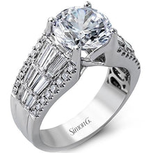 Load image into Gallery viewer, Simon G. Large Center &quot;Simon Set&quot; Horizontal Baguette Diamond Engagement Ring
